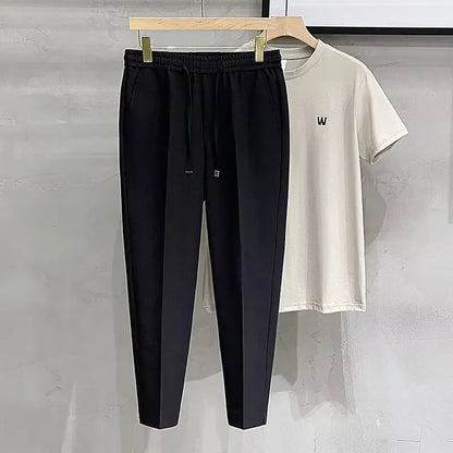 Calças cl casuais para homens estilo coreano