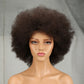 Afro Kinky Curly Perücken mit Pony für Frauen flauschig kurz