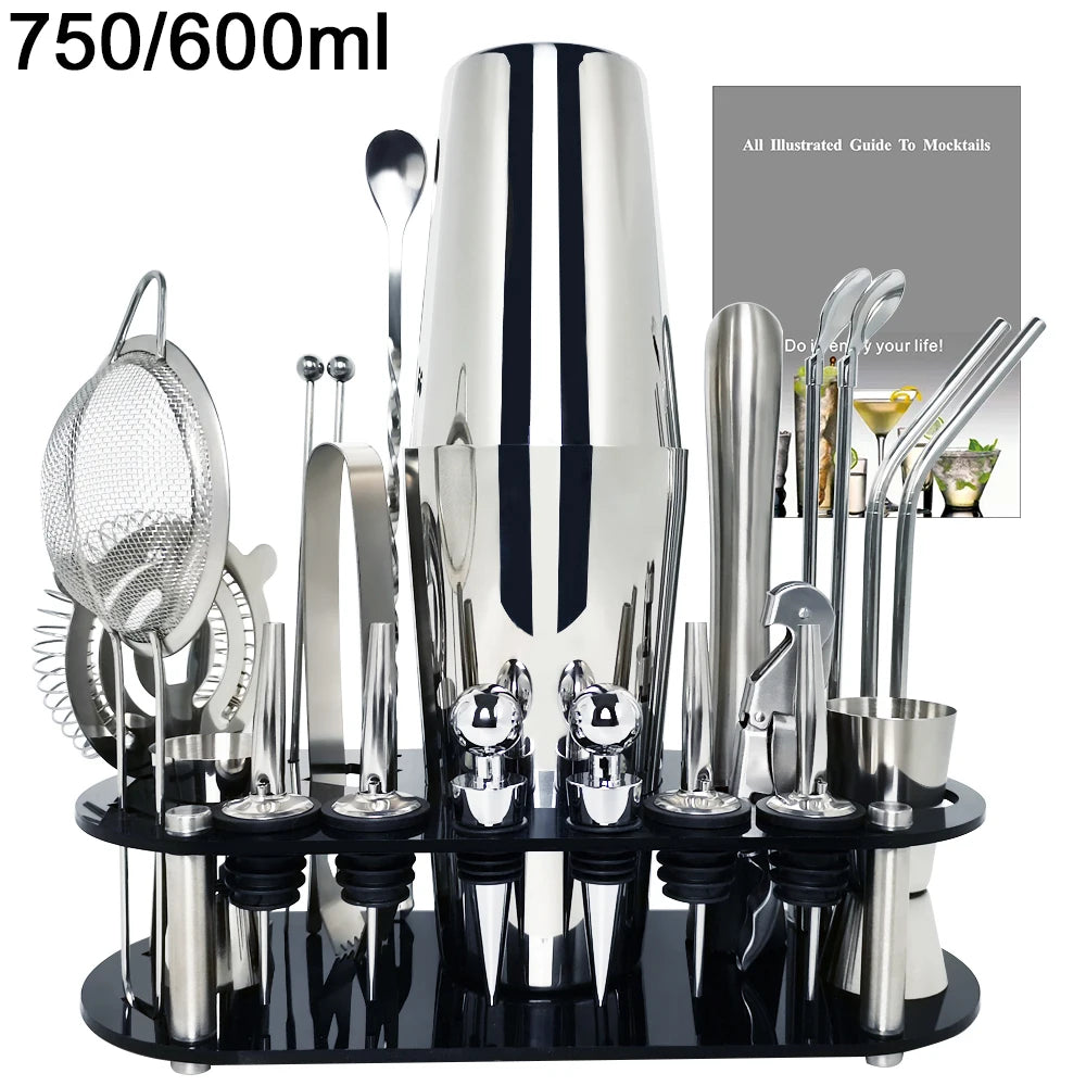 750ml 600ml Boston Cocktail Shaker Bar Ferramentas Wine