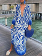 Sexy Langarmkleid mit V-Ausschnitt