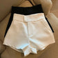 Mooyufon Damen Shorts schwarze Shorts