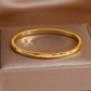 Klassisches, schlichtes Edelstahlarmband mit glattem Bettelarmband für Damen