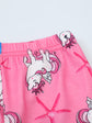 Zweiteiliges Pyjama-Set mit langen Ärmeln und Einhorn-Design für Mädchen