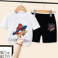 Conjunto  infantis do Homem-Aranha, tendência verão, shorts e camiseta de manga curta 🕷️🕸️🔥