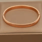 Klassisches, schlichtes Edelstahlarmband mit glattem Bettelarmband für Damen