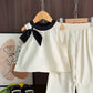 Conjuntos de roupas nova moda arco sem mangas  camisa + calças 2 peças
