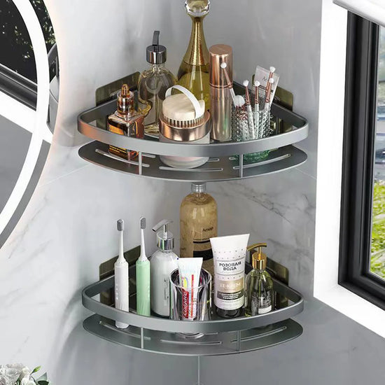 Badezimmer-Eckregal Nagelfreies Shampoo-Regal aus Aluminium