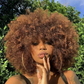 Afro Kinky Curly Perücken mit Pony für Frauen flauschig kurz