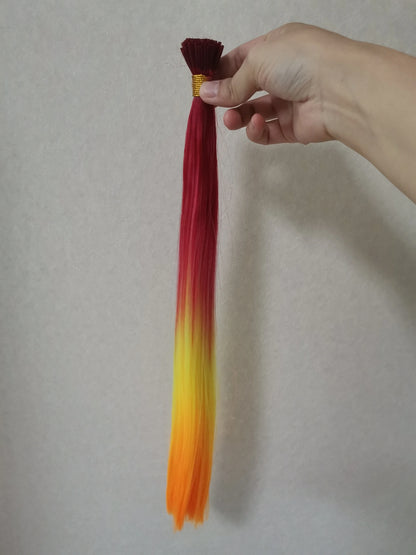 Apliques  retos longos para cabelo