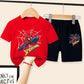 Conjunto  infantis do Homem-Aranha, tendência verão, shorts e camiseta de manga curta 🕷️🕸️🔥