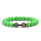 Natürliches Vulkansteinarmband Herren Matt