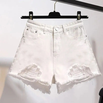 Cowboy-Shorts für Damen, koreanische hohe Taille