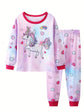 Zweiteiliges Pyjama-Set mit langen Ärmeln und Einhorn-Design für Mädchen