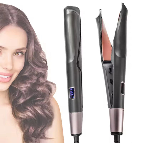 2 em 1 modelador de cabelo alisador profissional curling