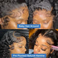 Peruca de cabelo humano com renda frontal, 250 densidade, 13x6, 13x4