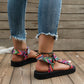 Flache Damenschuhe aus Hanfseil