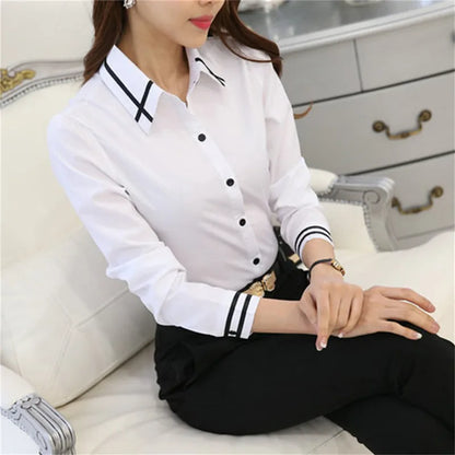 Weißes Langarmshirt für Damen