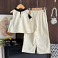 Conjuntos de roupas nova moda arco sem mangas  camisa + calças 2 peças