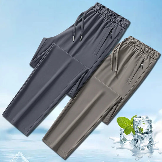Calças masculinas de seda de gelo  verão