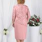 Pailletten Stickerei Spitze Plus Größe Kleider für Frauen Elegant