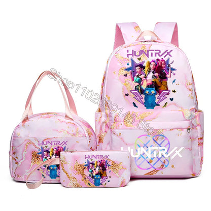 3 pçs de mochila  dos desenhos animados impresso