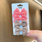 4/6/10Pcs laços de Soft Algodão Bow Hairpin