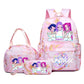 3 pçs de mochila  dos desenhos animados impresso
