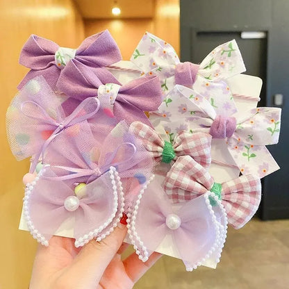 10 stücke Haar Zubehör Mädchen Scrunchies Ästhetischen Haar Krawatten kinder Bands Kinder Bandeaux Elastiquec Stirnbänder Bandes Nette