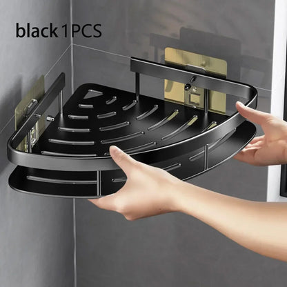 Badezimmer-Eckregal Nagelfreies Shampoo-Regal aus Aluminium