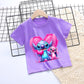 Camisa de manga curta estilo Stitch para meninas! 💕👧🧵