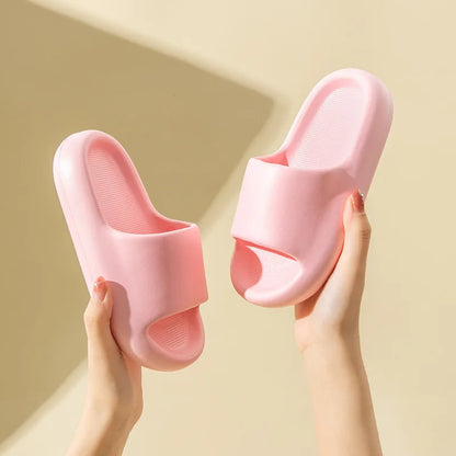 Sandália interna de fundo grosso para casa, chinelos para meninas