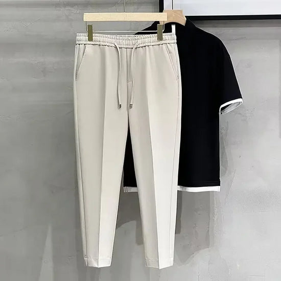 Calças cl casuais para homens estilo coreano