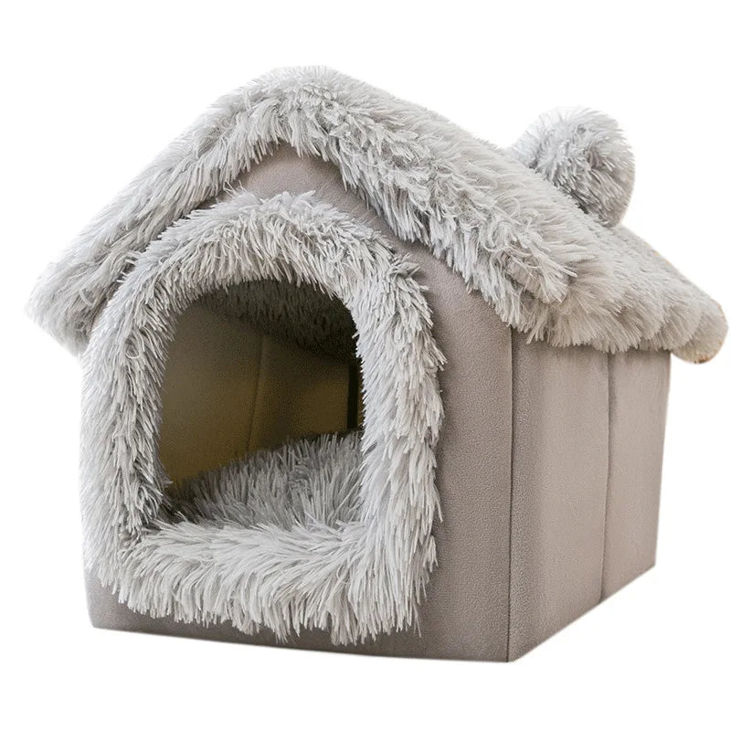 Casinha para  animais de estimação casa inverno pelúcia