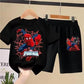 Conjunto  infantis do Homem-Aranha, tendência verão, shorts e camiseta de manga curta 🕷️🕸️🔥