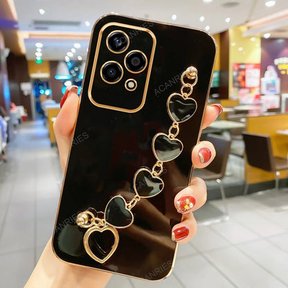 Capa com pulseira  de coração  para  Xiaomi Redmi