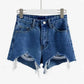 Cowboy-Shorts für Damen, koreanische hohe Taille