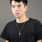 Colar de aço inoxidável da cruz de Jesus para homens