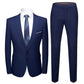 Formeller Slim Fit-Anzug für Herren, einfarbiges Blazer- und Hosenset