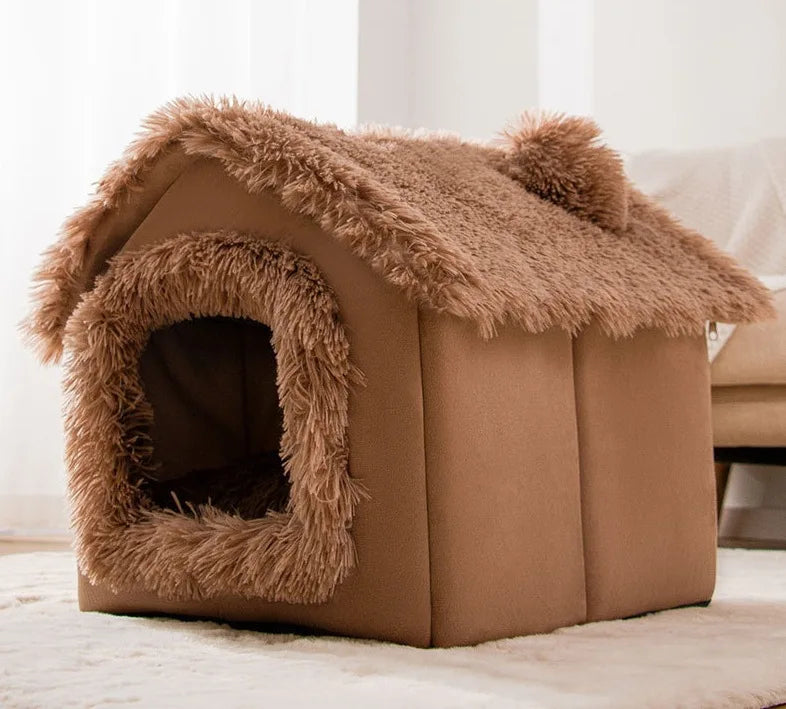 Casinha para  animais de estimação casa inverno pelúcia