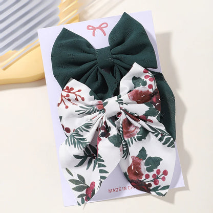 2Pcs / clipes de cabelo de arco clássico Bebé férias