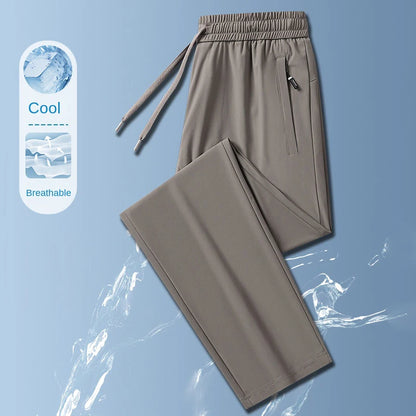 Calças masculinas de seda de gelo  verão