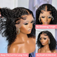Peruca Curta 100% de Cabelo Humano com ondas Profundas
