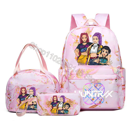 3 pçs de mochila  dos desenhos animados impresso