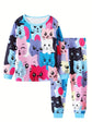 Zweiteiliges Pyjama-Set mit langen Ärmeln und Einhorn-Design für Mädchen