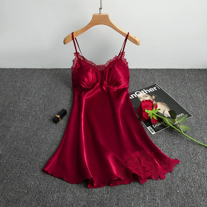 Sexy pijamas feminino  de seda
