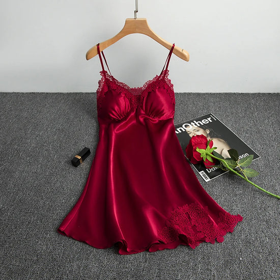 Sexy pijamas feminino  de seda