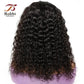 Peruca 100% de cabelo humano 5x5 13x6  preto e  encaracolado