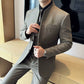 Herbst Winter Business Woll Rollkragenanzug (Jacke + Hose)