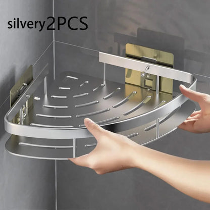 Badezimmer-Eckregal Nagelfreies Shampoo-Regal aus Aluminium