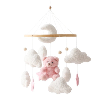 Berço de madeira, Cama de bebé móvel Sino Ratozinho Brinquedo ica recém-nascida